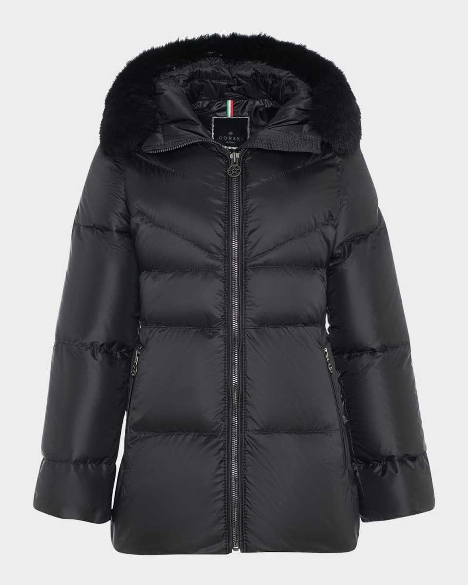 Apres-Ski Jacket With Detachable Toscana Lamb Shearling Hood Tri